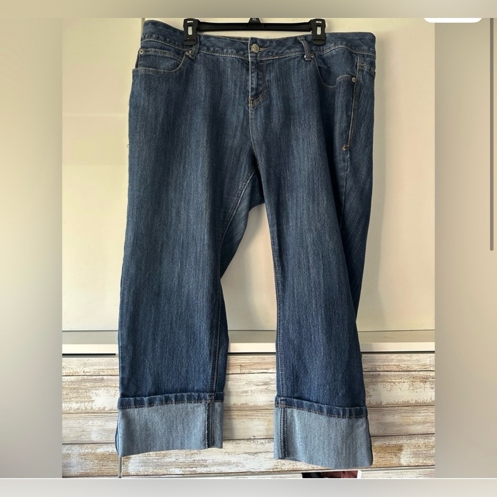 💎 Rocawear Studded Logo Cuffed Jeans 💎 Size 20